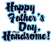 Happy Fathers Day Handsome Glitter Sticker