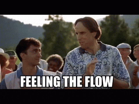 Happy Gilmore Feeling The Flow GIF