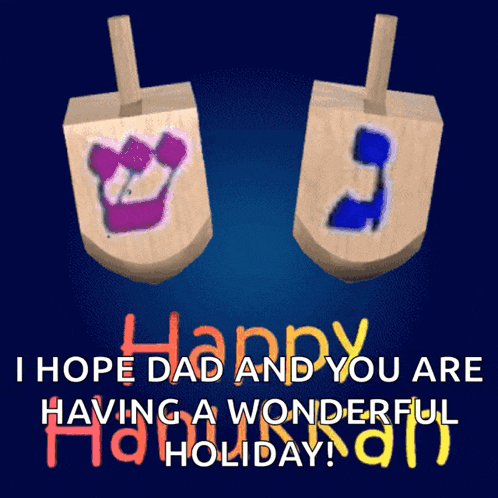 Happy Hanukkah Dreidel GIF
