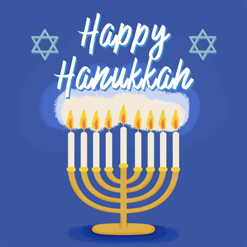 Happy Hanukkah Menorah GIF