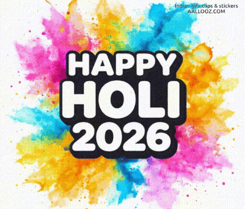 Happy Holi 2026 Festivalofcolors GIF