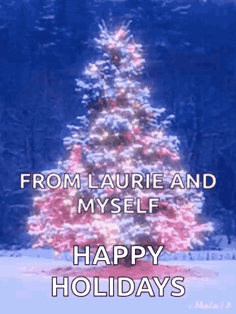 Happy Holidays Christmas Tree GIF