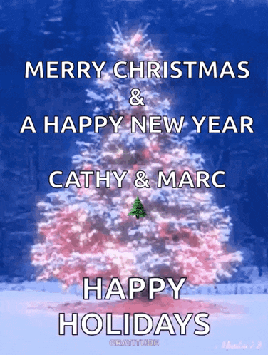 Happy Holidays Christmas Tree GIF