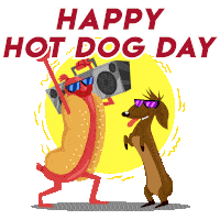 Happy Hot Dog Day National Hot Dog Day Sticker