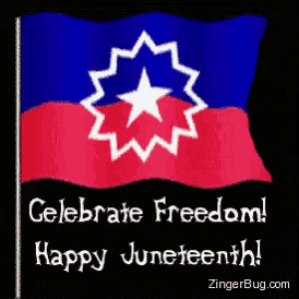 Happy Juneteenth Flag GIF