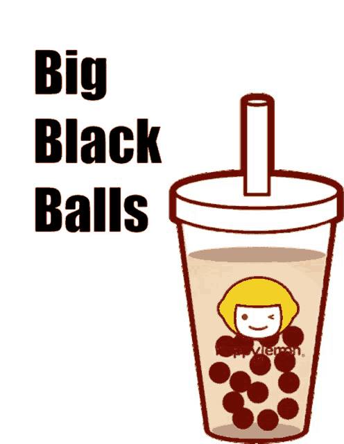 Happy Lemon Boba Tea GIF