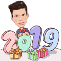 Happy New Year 2019 Sticker