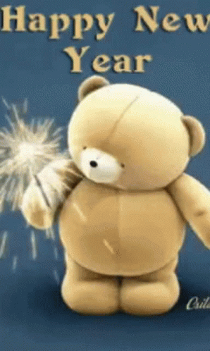 Happy New Year Bear GIF. This 298 x 498 animated GIF is part of our trading places merry new year collection. Related themes include bear, happy new year…