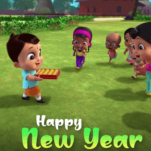 Happy New Year Bheem GIF