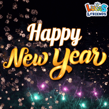 Happy New Year Fireworks GIF