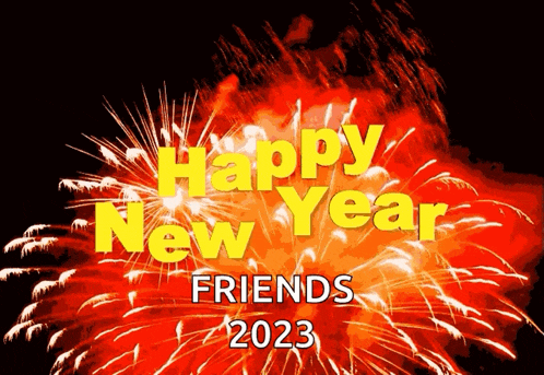 Happy New Year Fireworks GIF