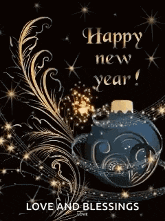 Happy New Year Fireworks GIF
