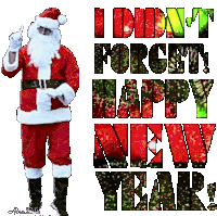 Happy New Year Santa Claus Sticker