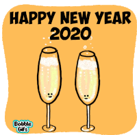 Happy New Year2020 Bobble Sticker