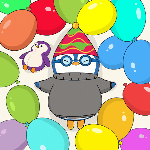 Happy Party GIF. This 480 x 480 animated GIF is part of our happy birthday with balloons collection. Related themes include balloons, bday, birthday…