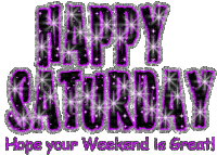 Happy Saturday Glitter Sticker