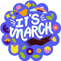 Happy Spring Flowers Sticker