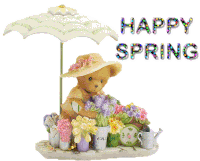Happy Spring Spring Flowers Sticker