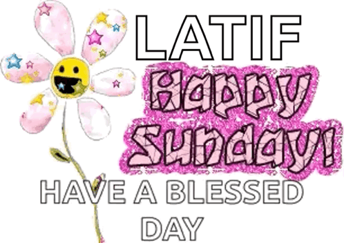 Happy Sunday Glitter GIF