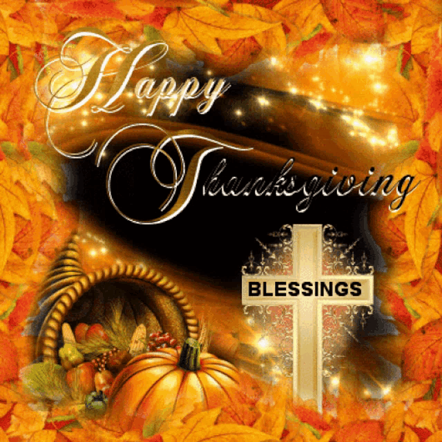Happy Thanksgiving Blessings GIF
