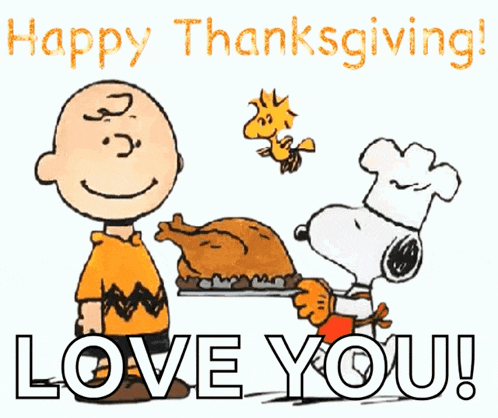 Happy Turkey Day Charlie Brown GIF