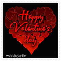 Happy Valentines Day Hearts Sticker