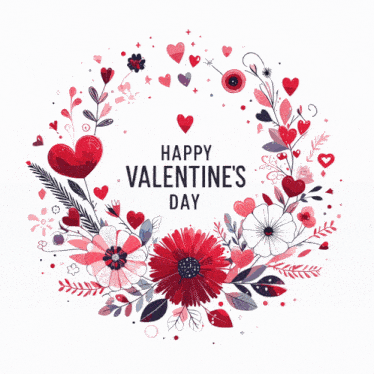 Happy Valentines Day Hearts GIF