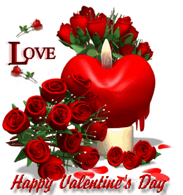 Happy Valentines Day Roses GIF