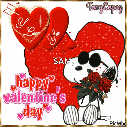 Happy Valentines Day Snoopy GIF