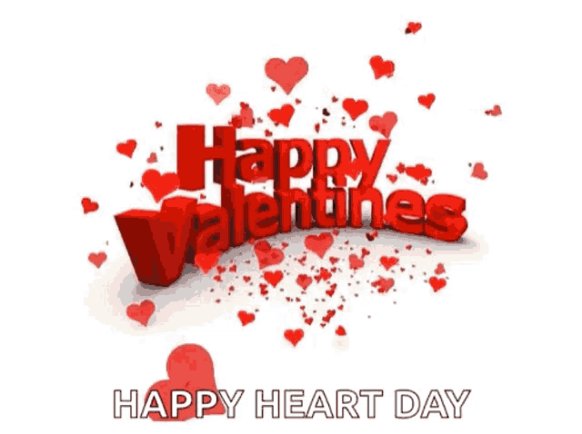 Happy Valentines Hearts GIF