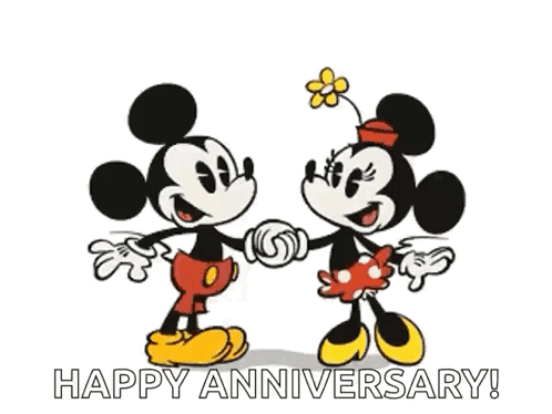 Happy Wedding Anniversary Minnie And Mickey Mouse GIF