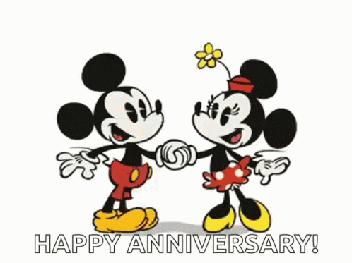 Happy Wedding Anniversary Minnie And Mickey Mouse GIF