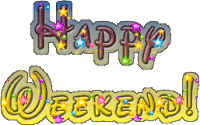Happy Weekend Animated Text Sticker