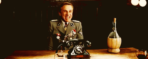 Happy GIF. This 498 x 199 animated GIF is part of our hans landa collection. Related themes include excited, happy. View the original animation, share it…