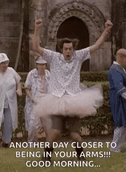 Happydance Excited GIF. This 252 x 344 animated GIF is part of our jim carrey tutu collection. Related themes include ballet, crazy, excited. Created by…