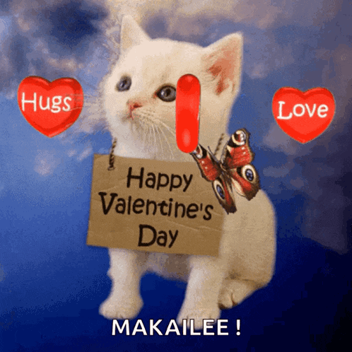 Happyvalentines Valentinesdaykitten GIF