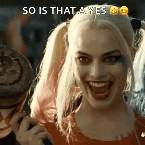 Harley Quinn Eyebrows GIF