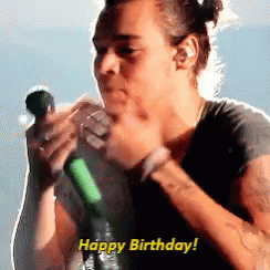 Harry Styles GIF. This 244 x 244 animated GIF is part of our one direction birthday collection. Related themes include happy birthday. Created by dkw203…