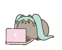 Hatsune Miku Pusheen Sticker