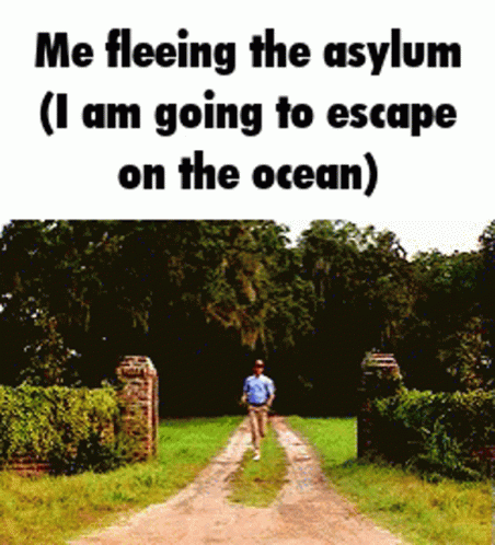 Hawaii Part Ii Me Fleeing The Asylum I Am Going To Escape To The Ocean GIF