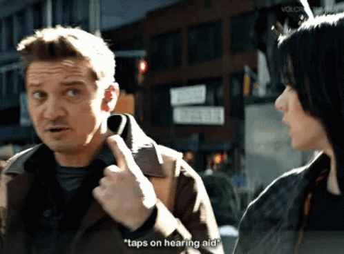 Hawkeye Clint Barton GIF. This 498 x 368 animated GIF is part of our hearing aid collection. Created by Spidercat82. View the original animation, share it…