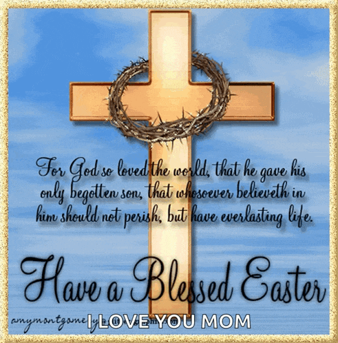 He Has Risen Cross GIF