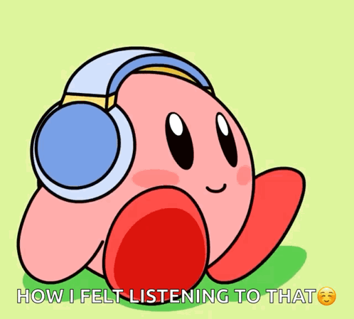Headphones Kirby GIF