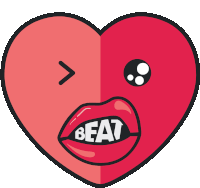 Heart Beat Heart Sticker