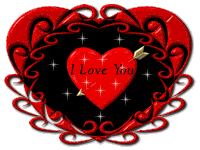 Heart Love You I Sticker