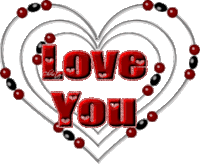 Heart Love You I Sticker