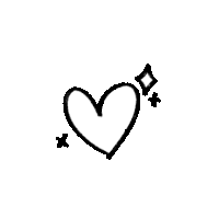 Heart White Sticker