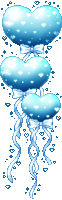 Hearts Blue Sticker