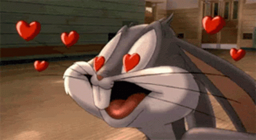 Hearts Bunny GIF