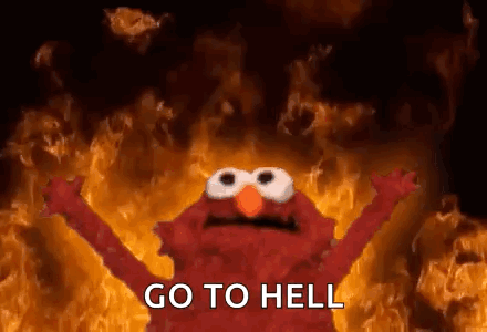 Hell Elmo GIF